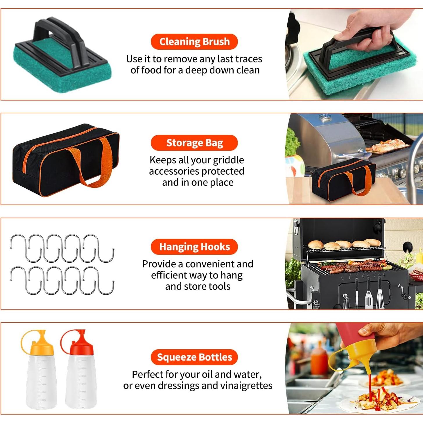 Kit de Accesorios para Plancha Aofmee 40 Piezas Acero Inoxidable