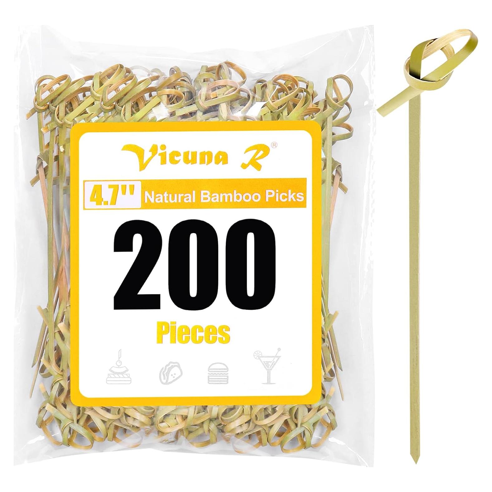 200 Palillos de Cóctel de Bambú Vicuna R 11.94 cm Decorativos