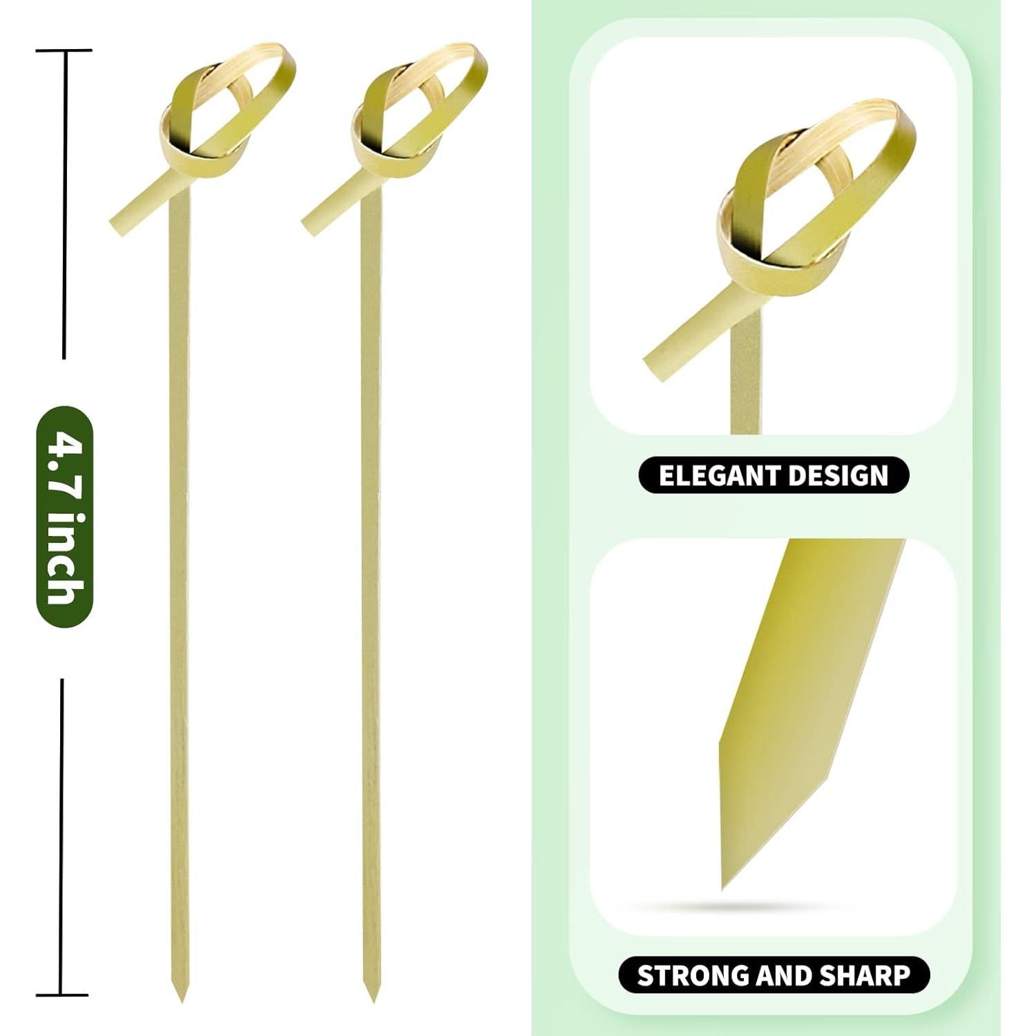 200 Palillos de Cóctel de Bambú Vicuna R 11.94 cm Decorativos