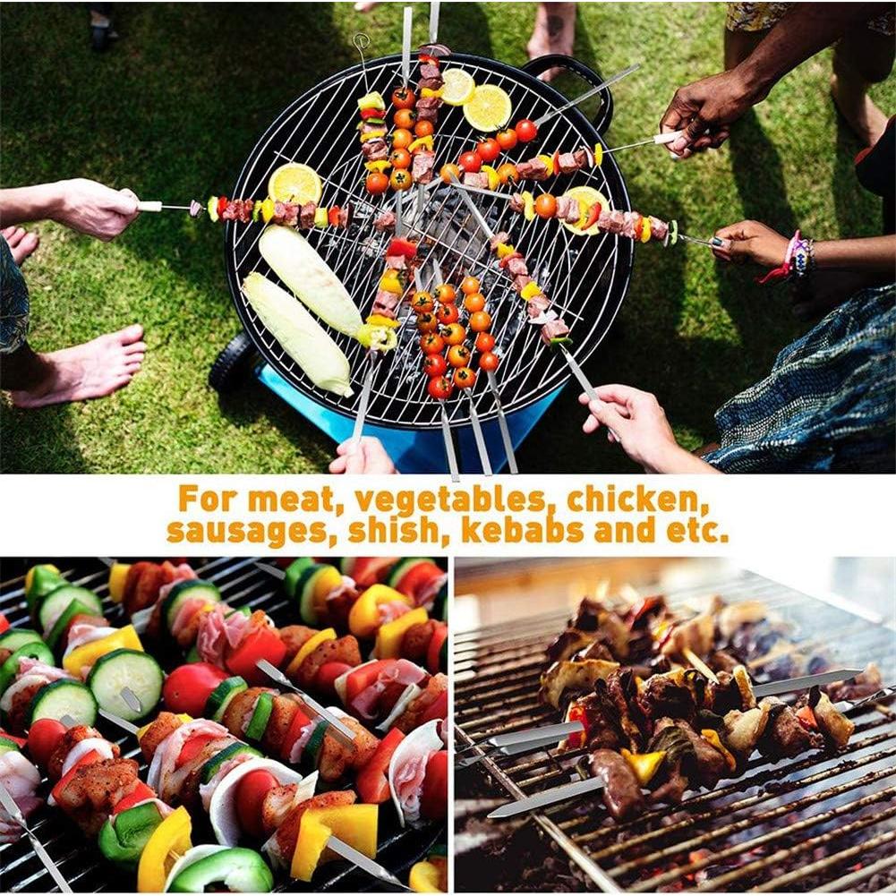 Set de 12 Pinchos de Acero Inoxidable JOMVERL 35.56 cm BBQ