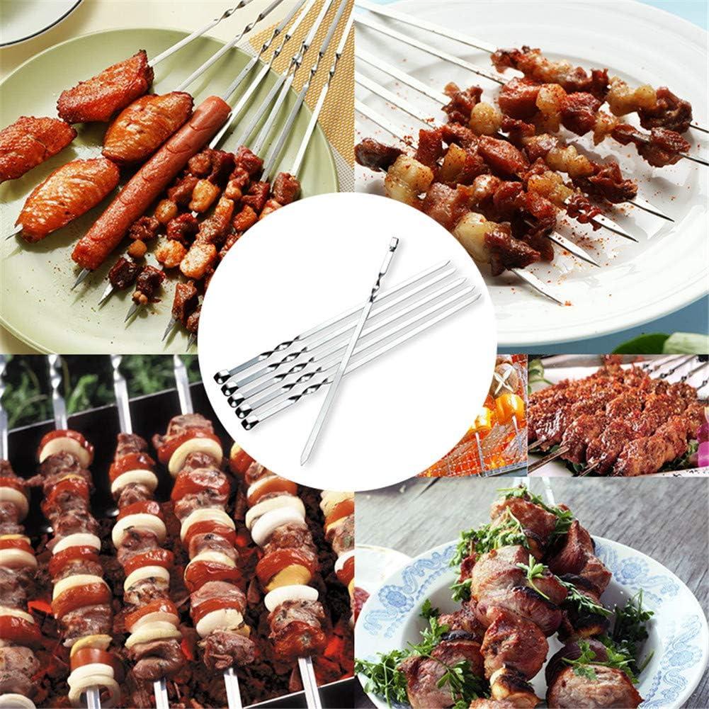 Set de 12 Pinchos de Acero Inoxidable JOMVERL 35.56 cm BBQ