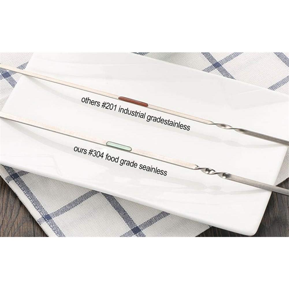 Set de 12 Pinchos de Acero Inoxidable JOMVERL 35.56 cm BBQ