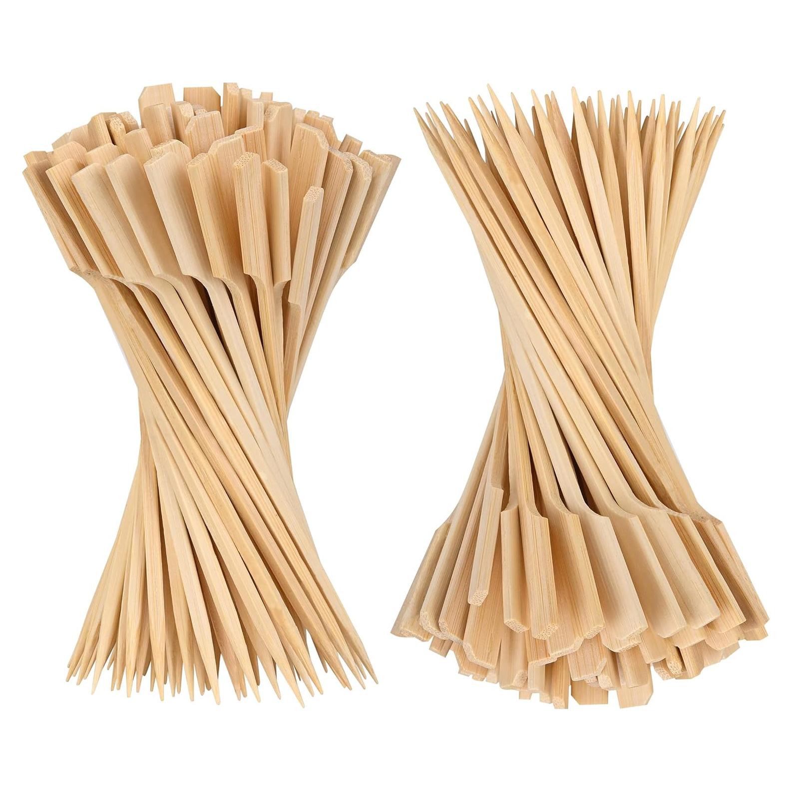 Brochetas de Bambú 20 cm PFIEIFPO 200 PCS para BBQ y Aperitivos