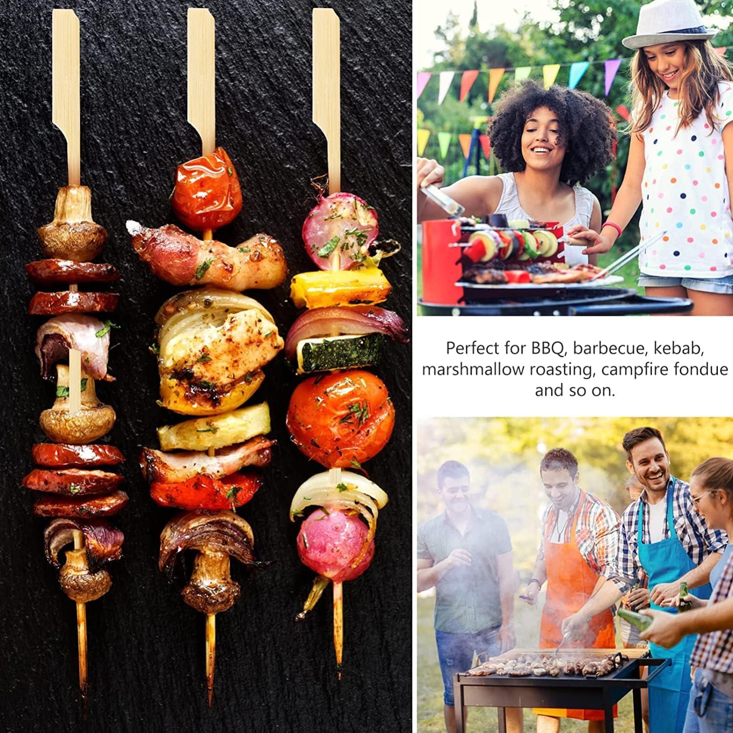 Brochetas de Bambú 20 cm PFIEIFPO 200 PCS para BBQ y Aperitivos