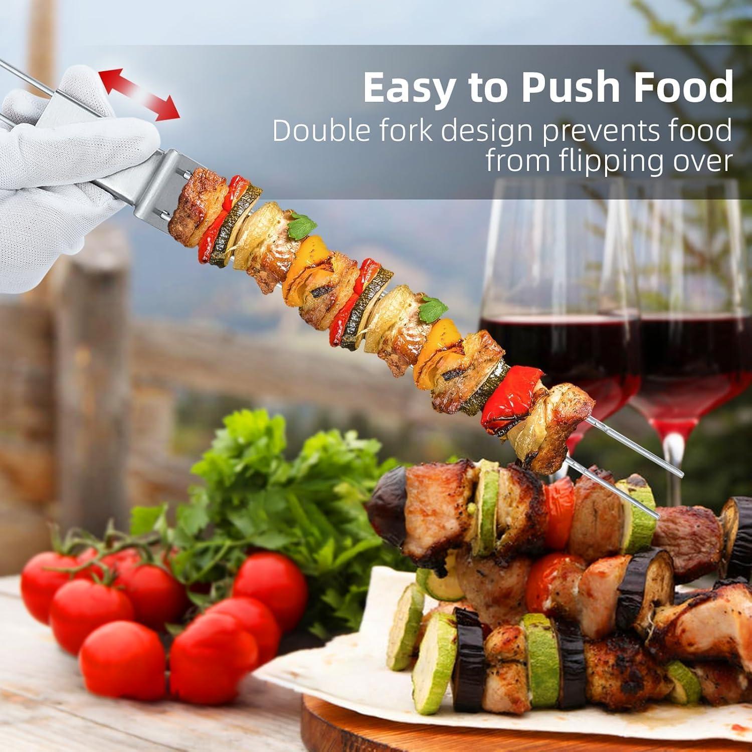 Pinchos de Acero Inoxidable Lucalda 43 cm - 6 Piezas BBQ