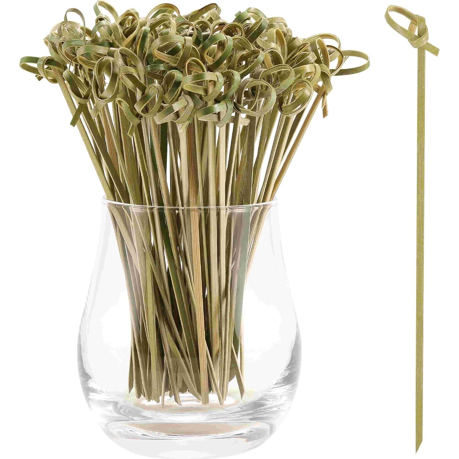 200 Palillos de Cóctel de Bambú Natural 12 cm - CockStixs