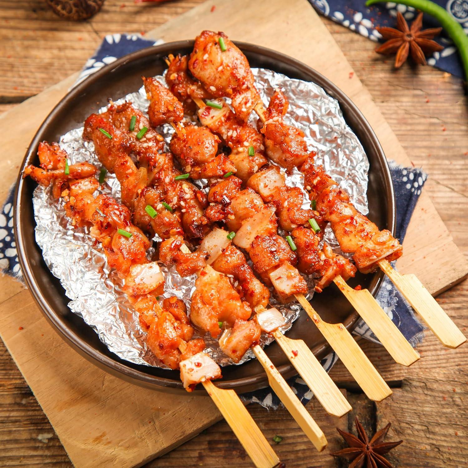 Pinchos de Bambú 20 cm 200 PCS XMZY para BBQ y Frutas