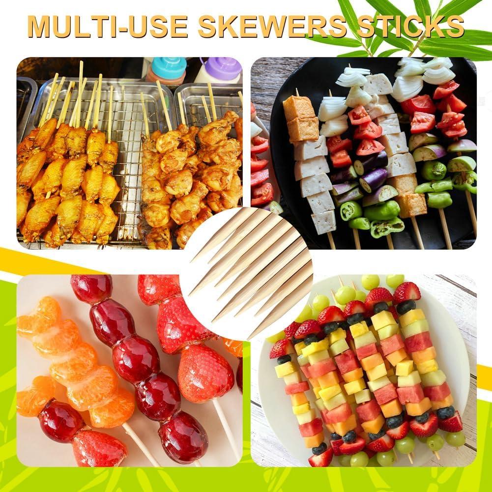 300 Palitos de Bambú Natural 40.64 cm PEOUWNES para BBQ y Fiestas