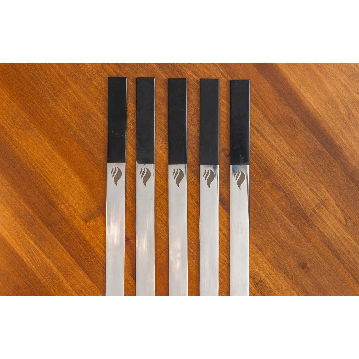 Brochetas de Hierro Fundido BBQ de India - 5 Piezas 22-32"