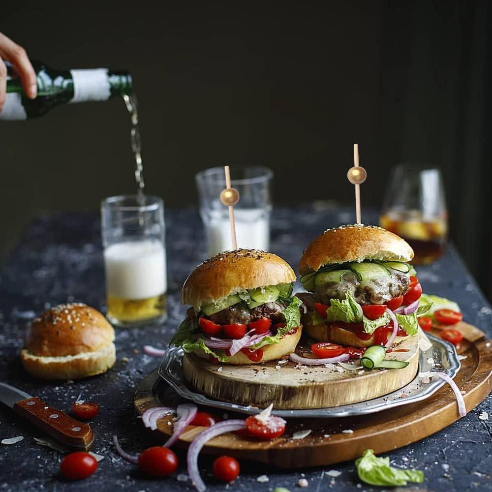 200 Palillos de Cóctel SEANSDA de Bambú 11.9 cm Dorados