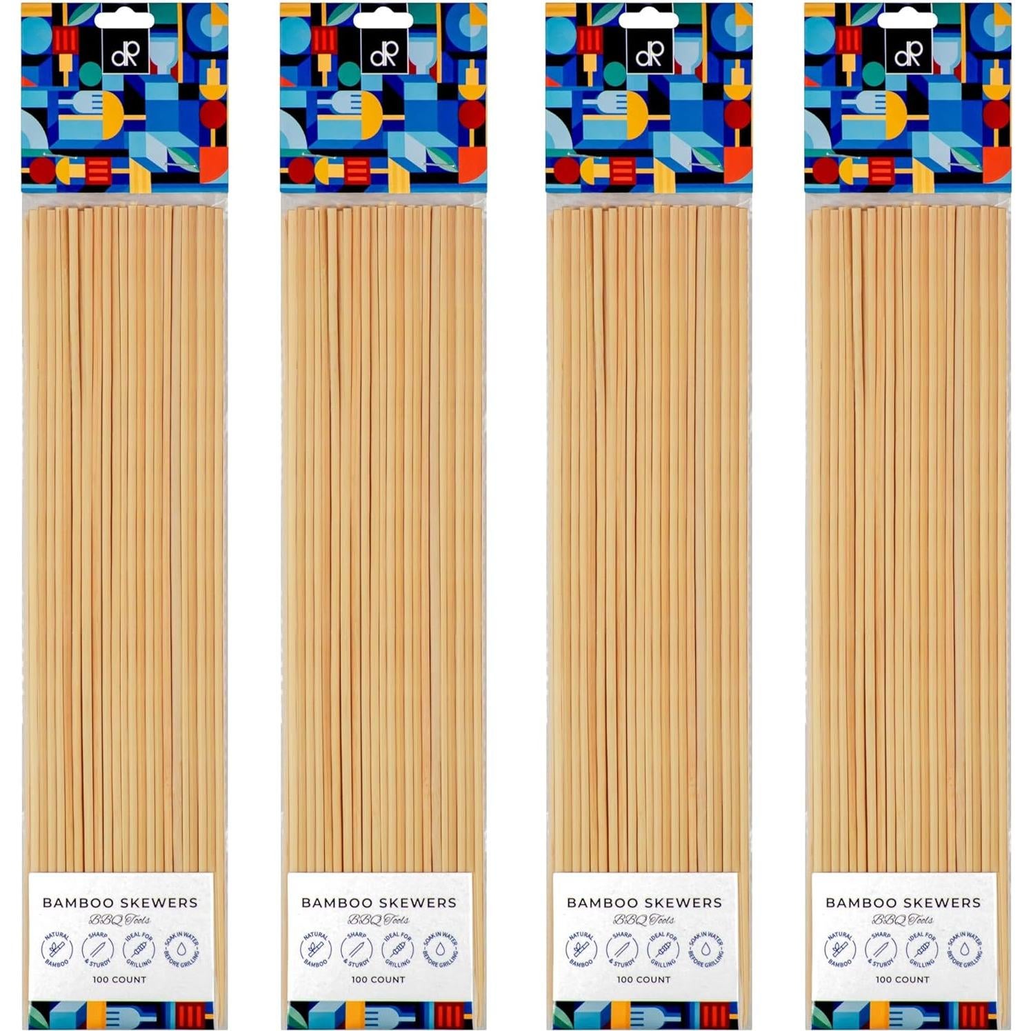 Palitos de Bambú DecorRack 12" - 400 Unidades para BBQ