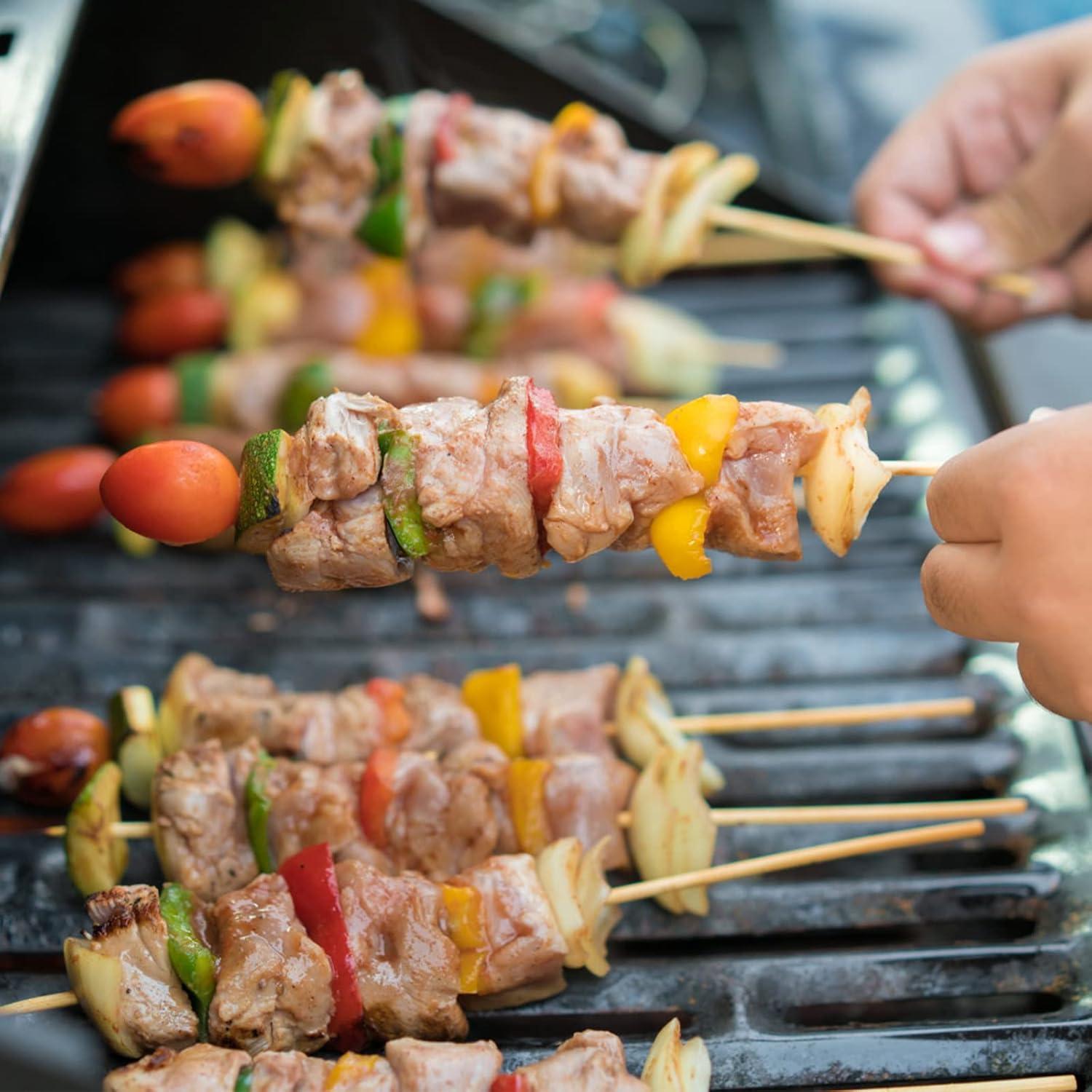 200 Pinchos de Bambú 30.48 cm NadaKin para Aperitivos y Parrilla
