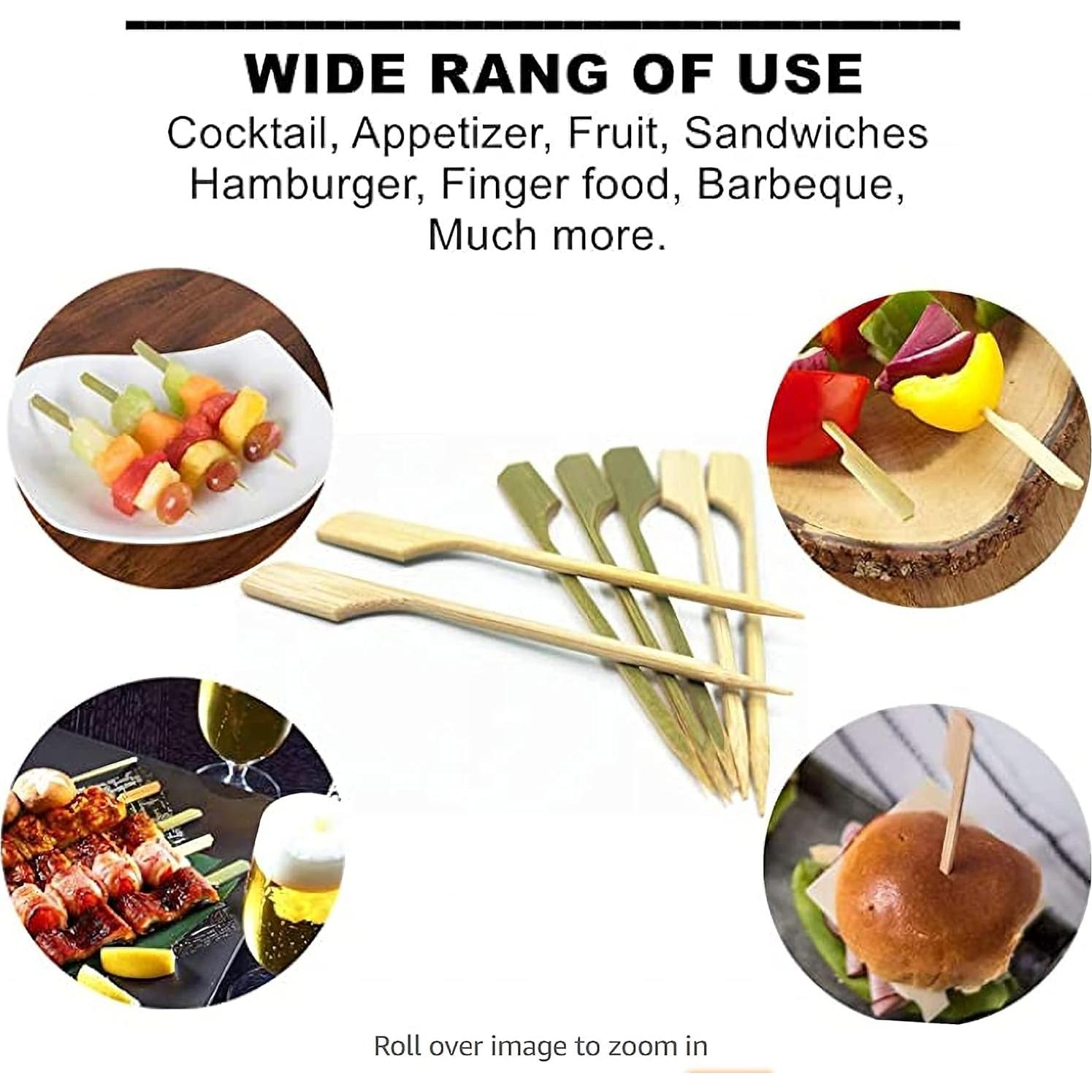 Palillos de Bambú GuGen 11.94 cm 260 Pack para Cócteles y BBQ