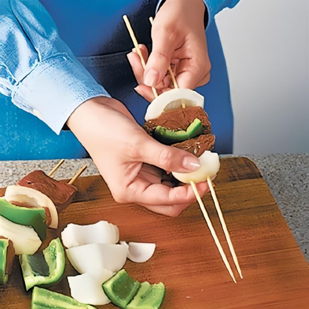 400 Pinchos de Madera de Bambú 30 cm Newflager Ecológicos