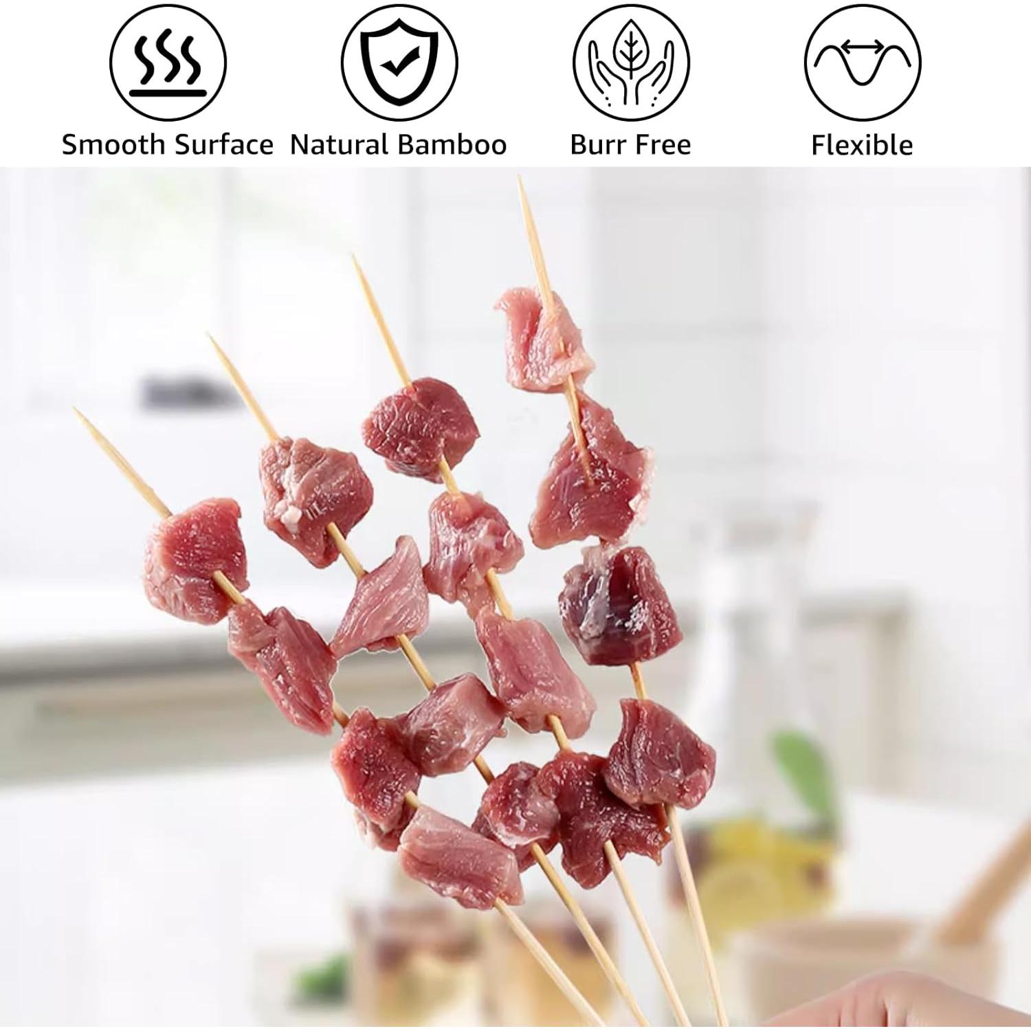 Acrux7 Palitos de Bambú Natural 40 cm 500 Pcs para Asar