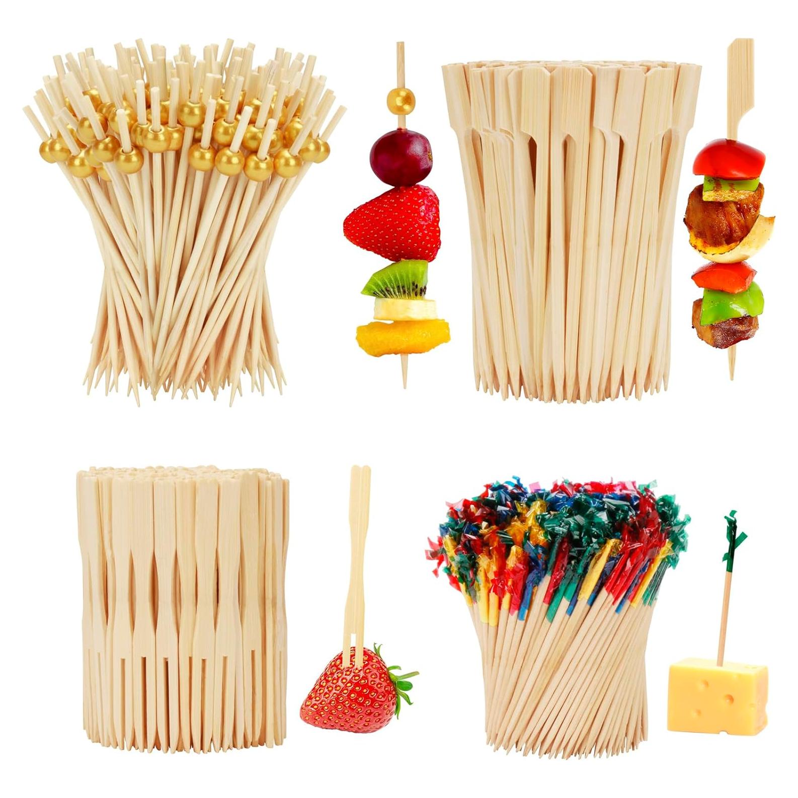 800 Palillos de Cóctel de Bambú DOUDOULE - 6.6 a 11.9 cm