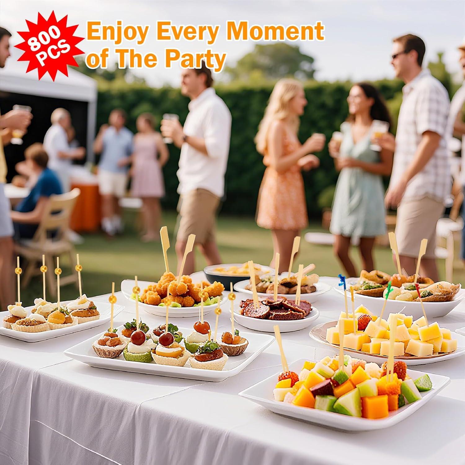 800 Palillos de Cóctel de Bambú DOUDOULE - 6.6 a 11.9 cm