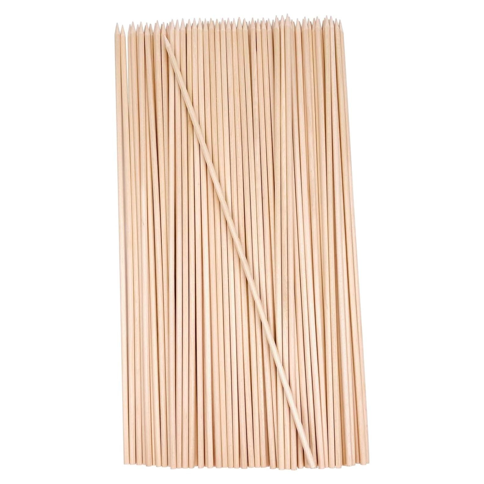 Pinchos de Madera de Bambú Natural KTOJOY 30 cm 100 Pcs