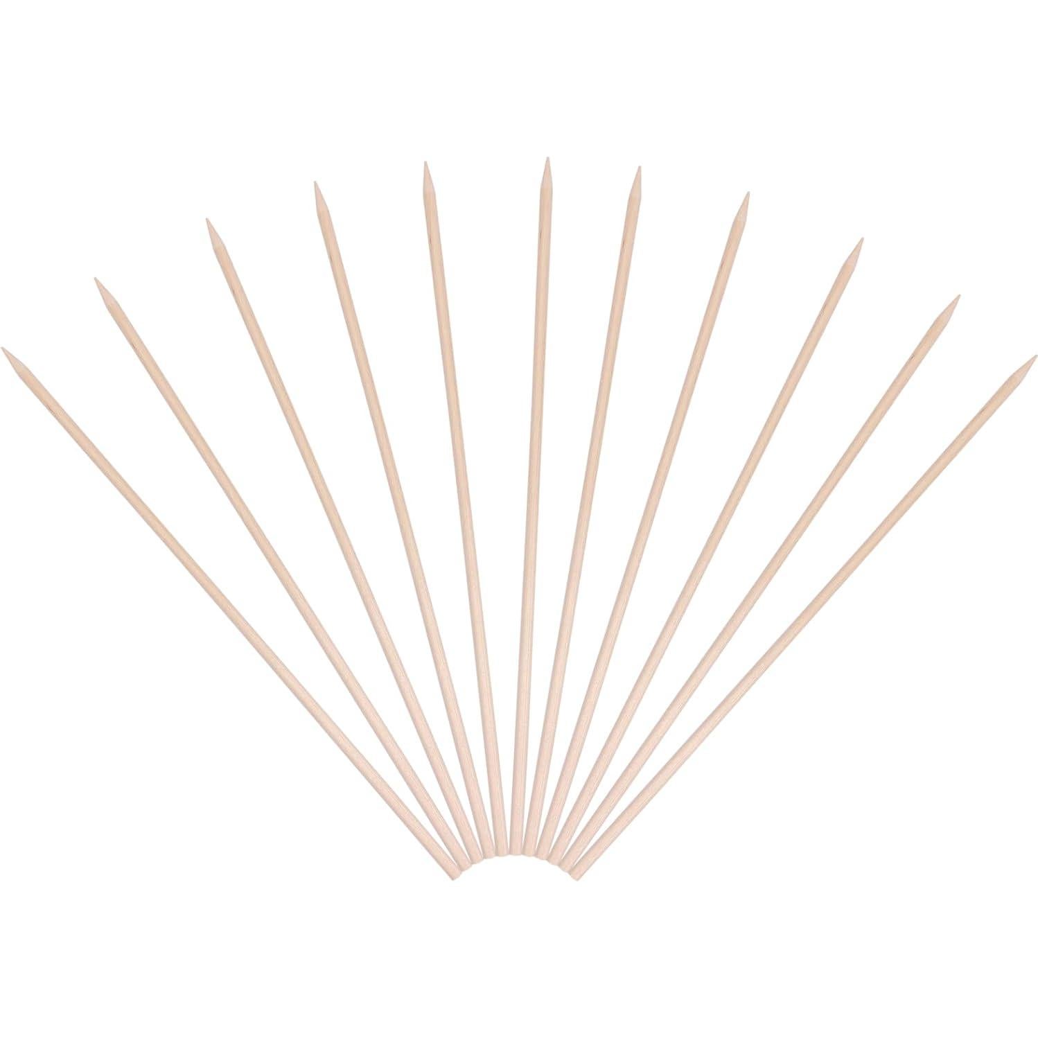 Pinchos de Madera de Bambú Natural KTOJOY 30 cm 100 Pcs