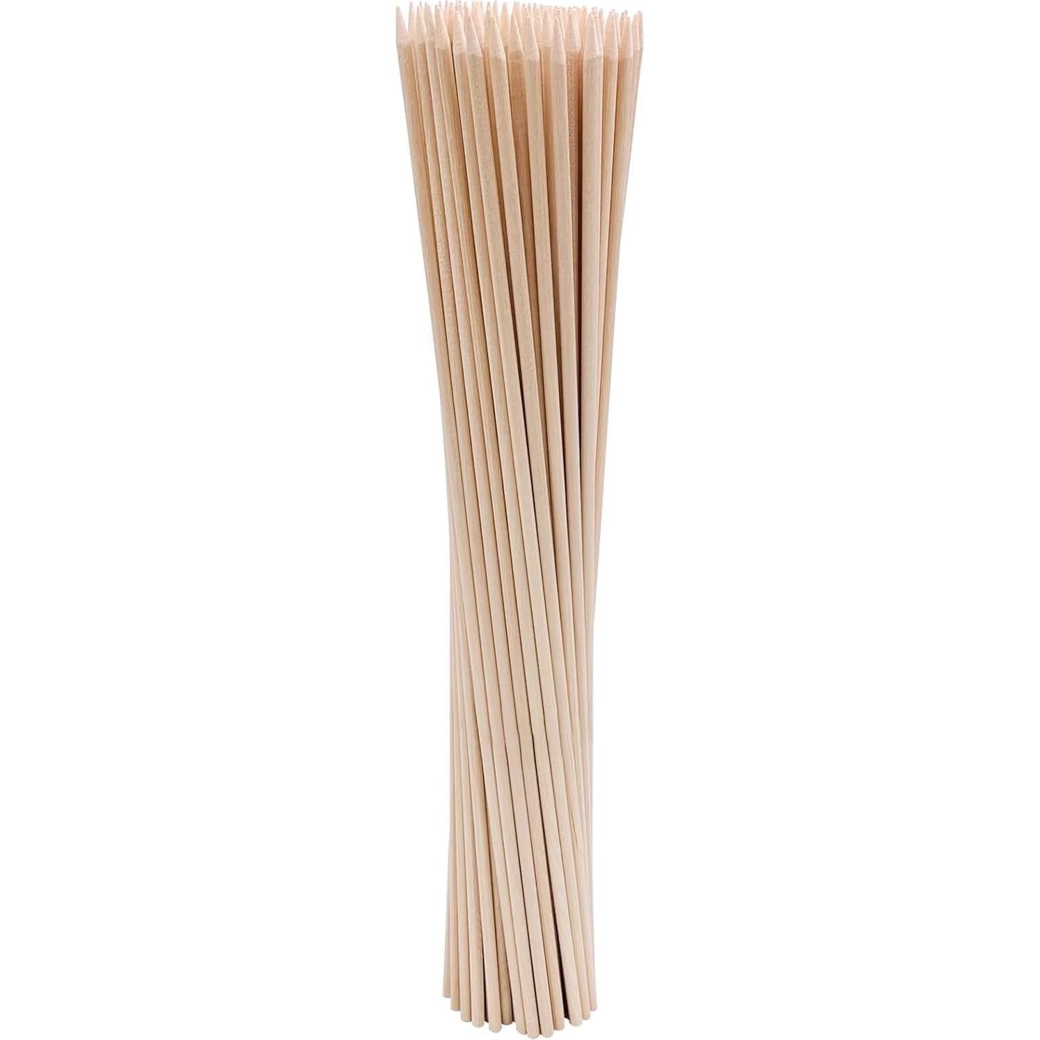 Pinchos de Madera de Bambú Natural KTOJOY 30 cm 100 Pcs
