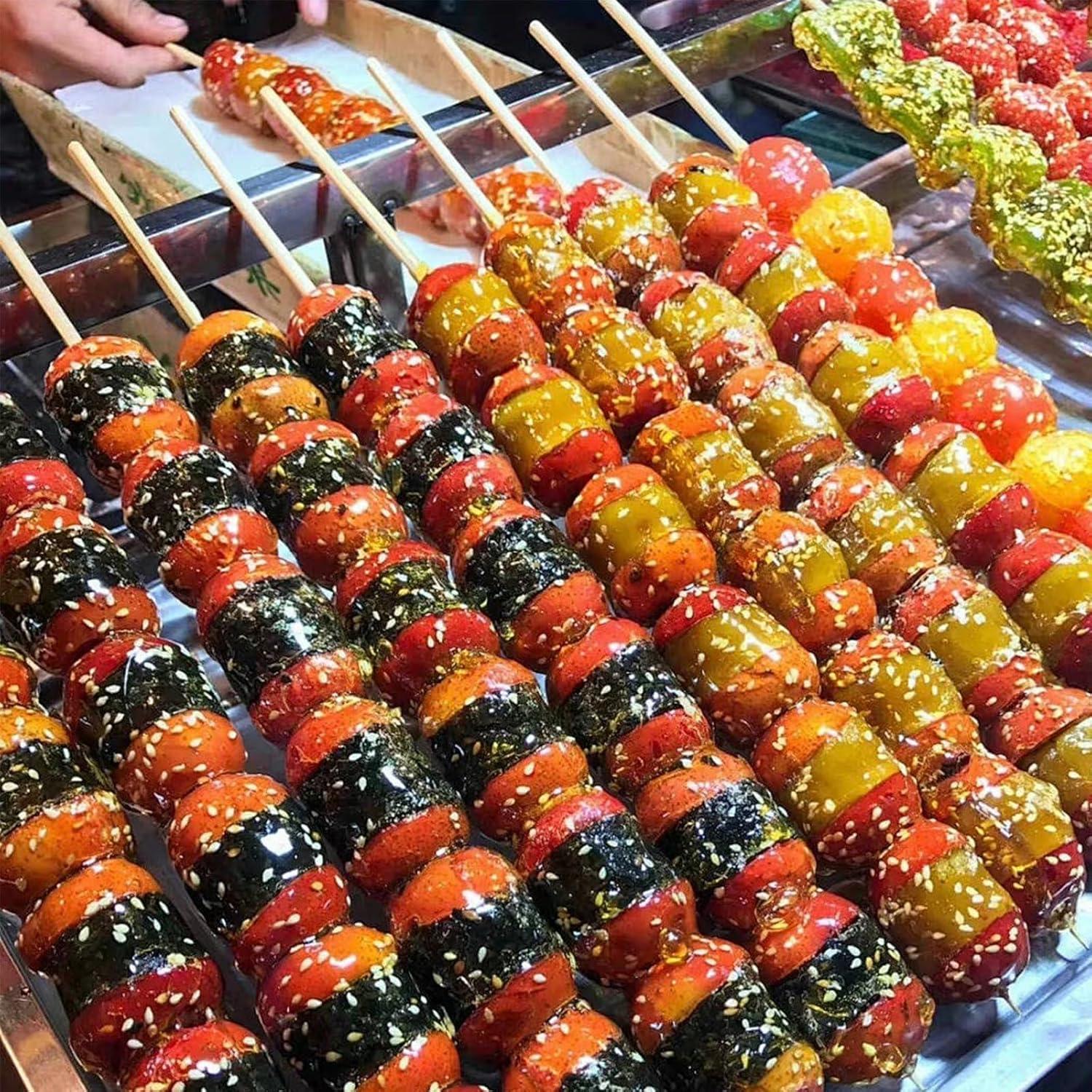 Pinchos de Madera de Bambú Natural KTOJOY 30 cm 100 Pcs