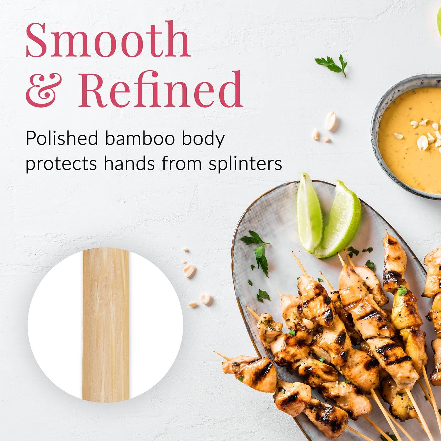 Pinchos de Bambú Prestee 100 Piezas 30.48 cm Ecoamigables