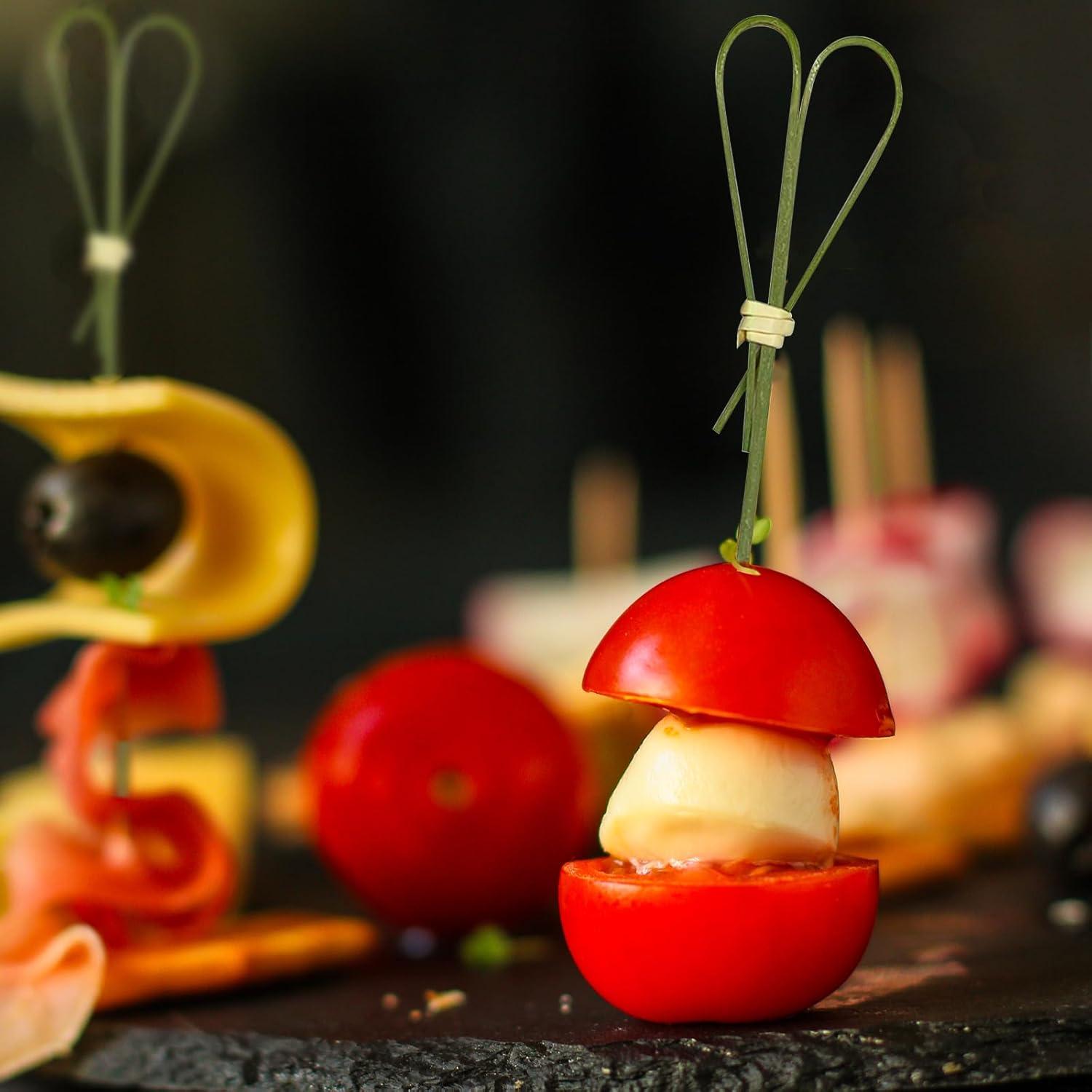 500 Palitos de Bambú Corazón 11.94 cm Gdpaddy para Aperitivos