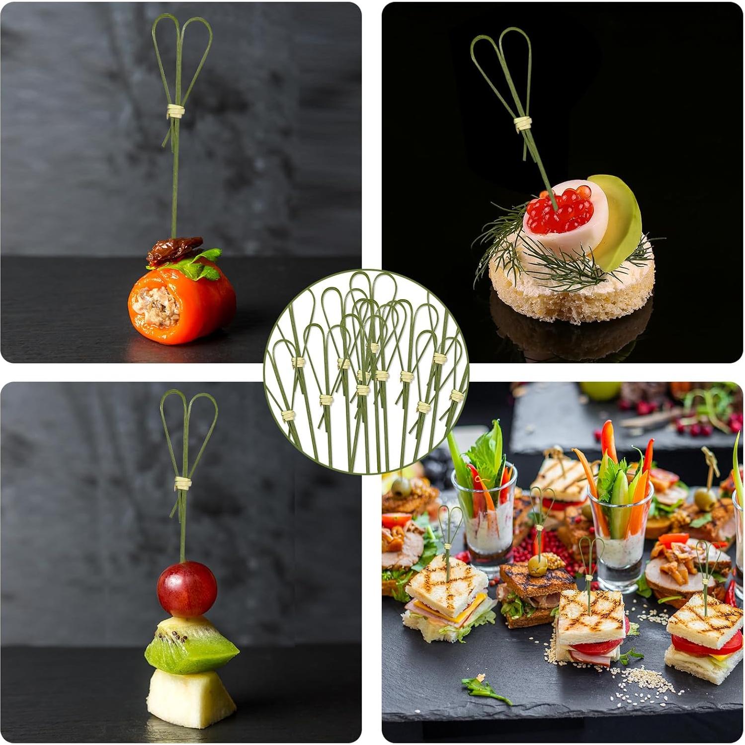 500 Palitos de Bambú Corazón 11.94 cm Gdpaddy para Aperitivos