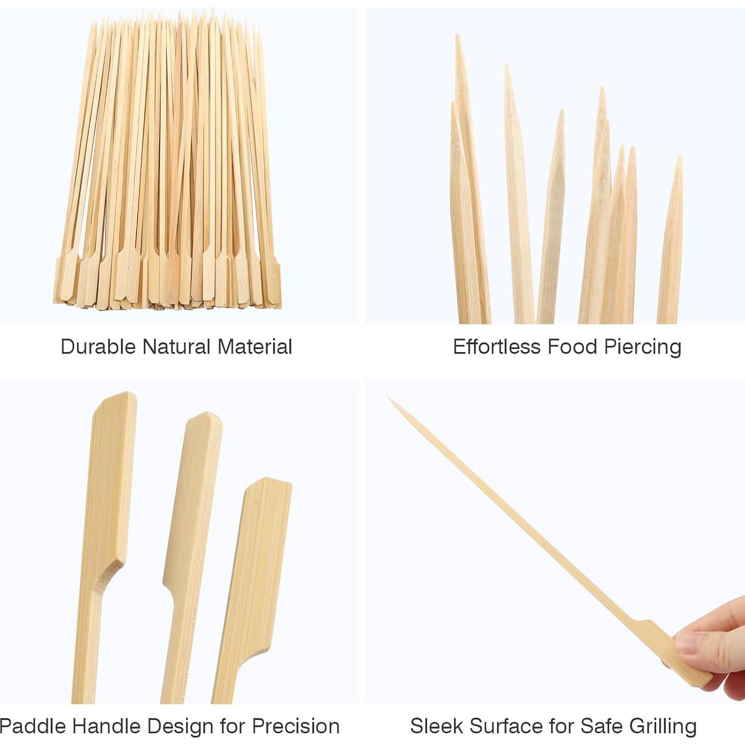 Brochetas de Bambú 25.4 cm Hiyalot - Paquete de 100 Planas