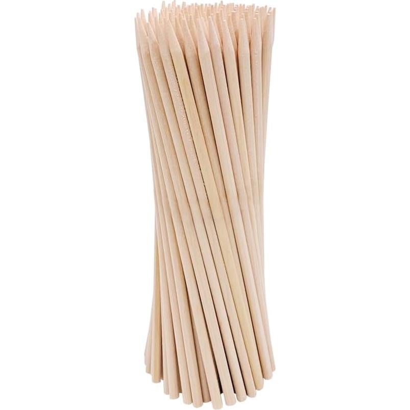 Pinchos de Madera de Bambú Natural 15 cm 100 Pcs para BBQ y Aperitivos