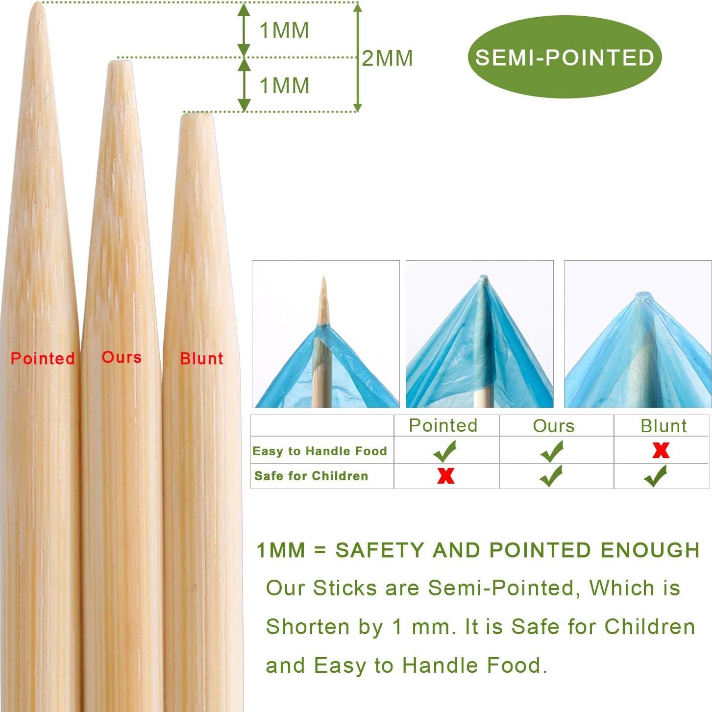 120 Palitos de Bambú para Asar Malvaviscos NadaKin 75 cm