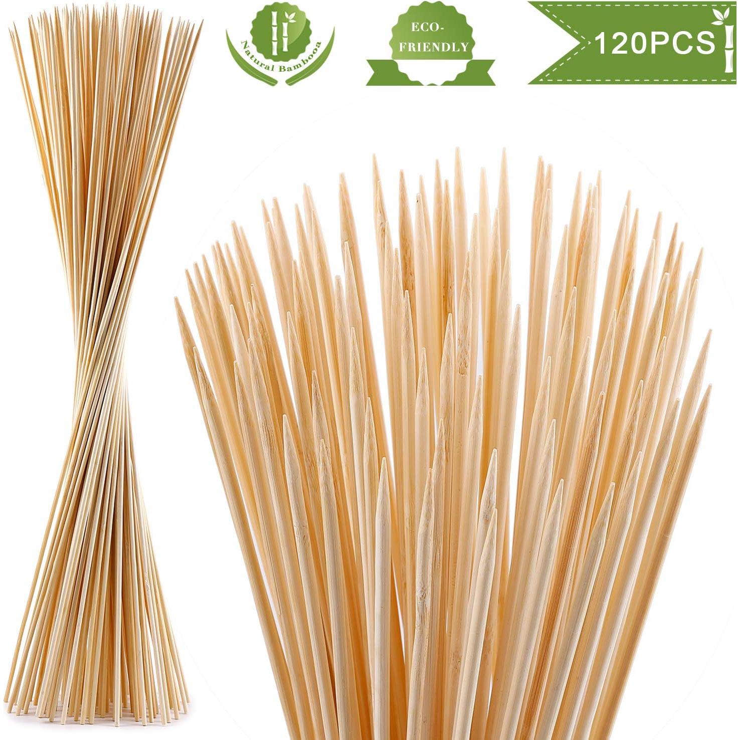 120 Palitos de Bambú para Asar Malvaviscos NadaKin 75 cm