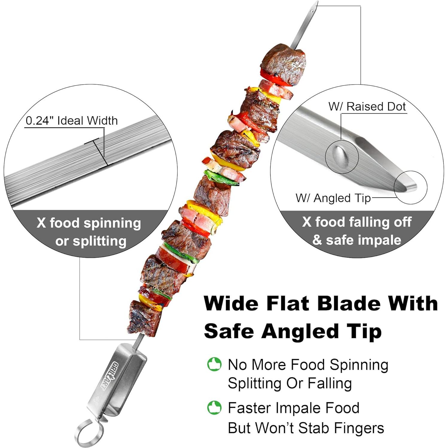 Pinchos de Asar GRILLART 43 cm Acero Inoxidable 10PCS