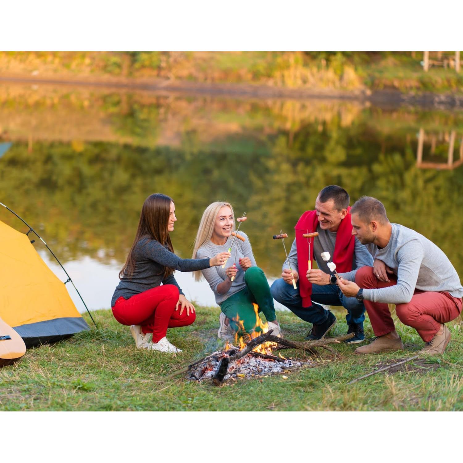 Paquete de 5 Palos para Asar Malvaviscos DkOvn 81cm