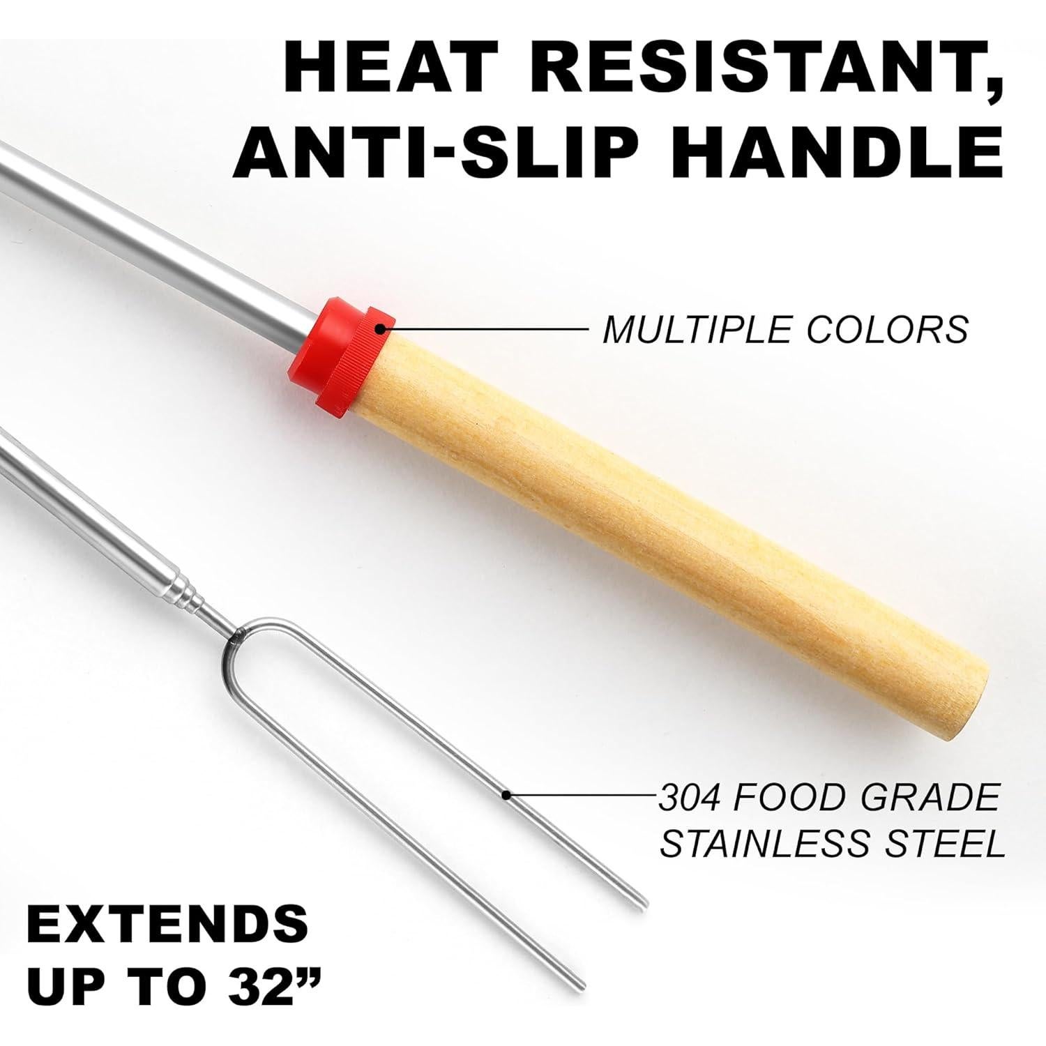 Paquete de 6 Palos Telescópicos Zulay Kitchen para S'mores