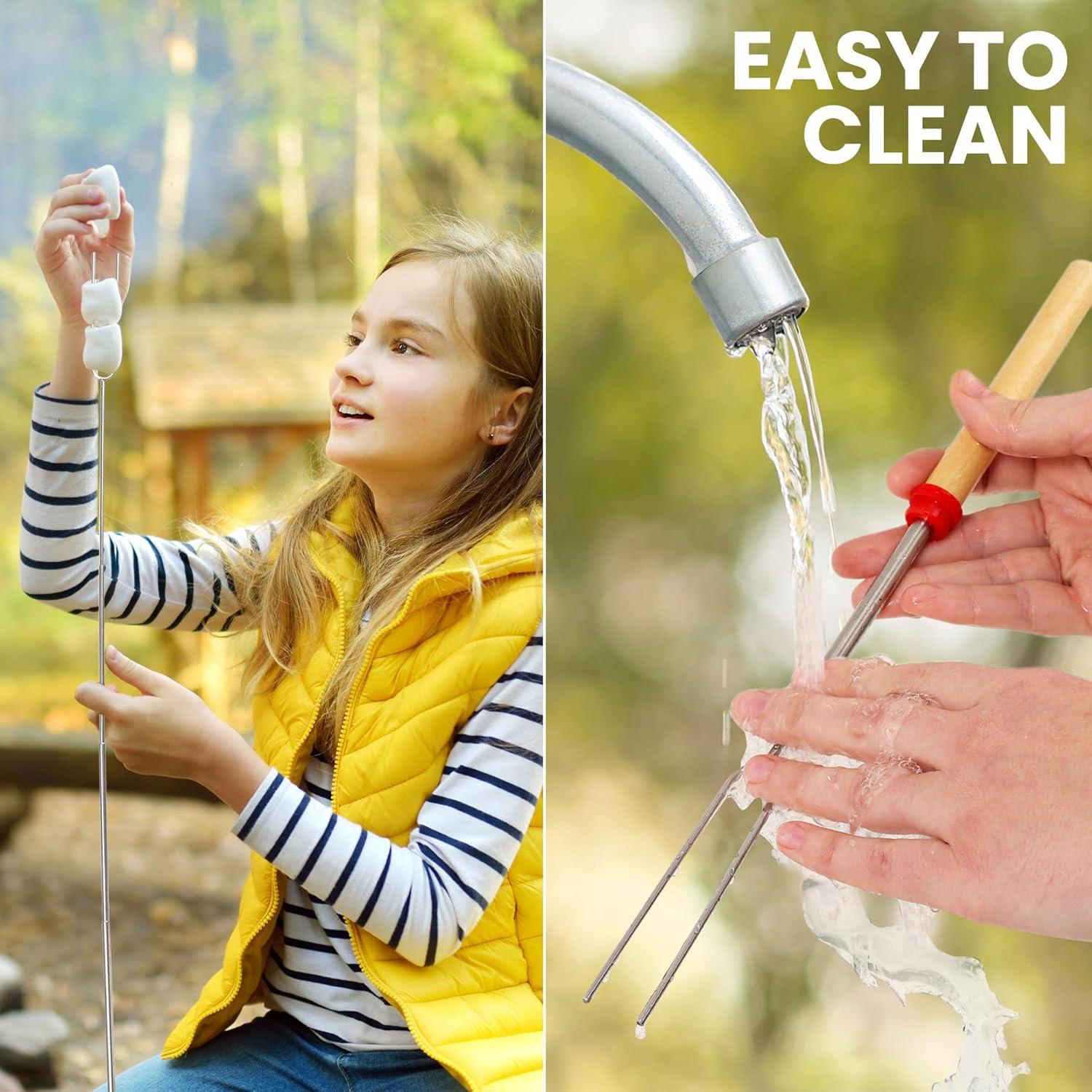 Paquete de 6 Palos Telescópicos Zulay Kitchen para S'mores