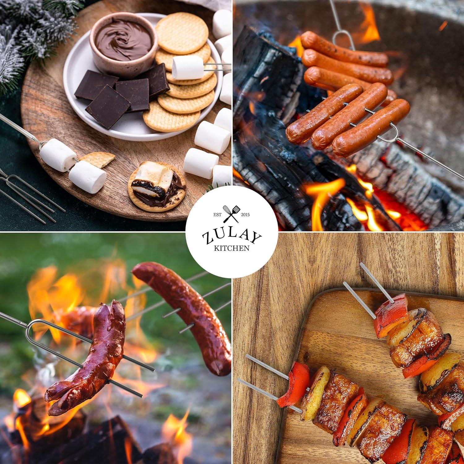 Paquete de 6 Palos Telescópicos Zulay Kitchen para S'mores
