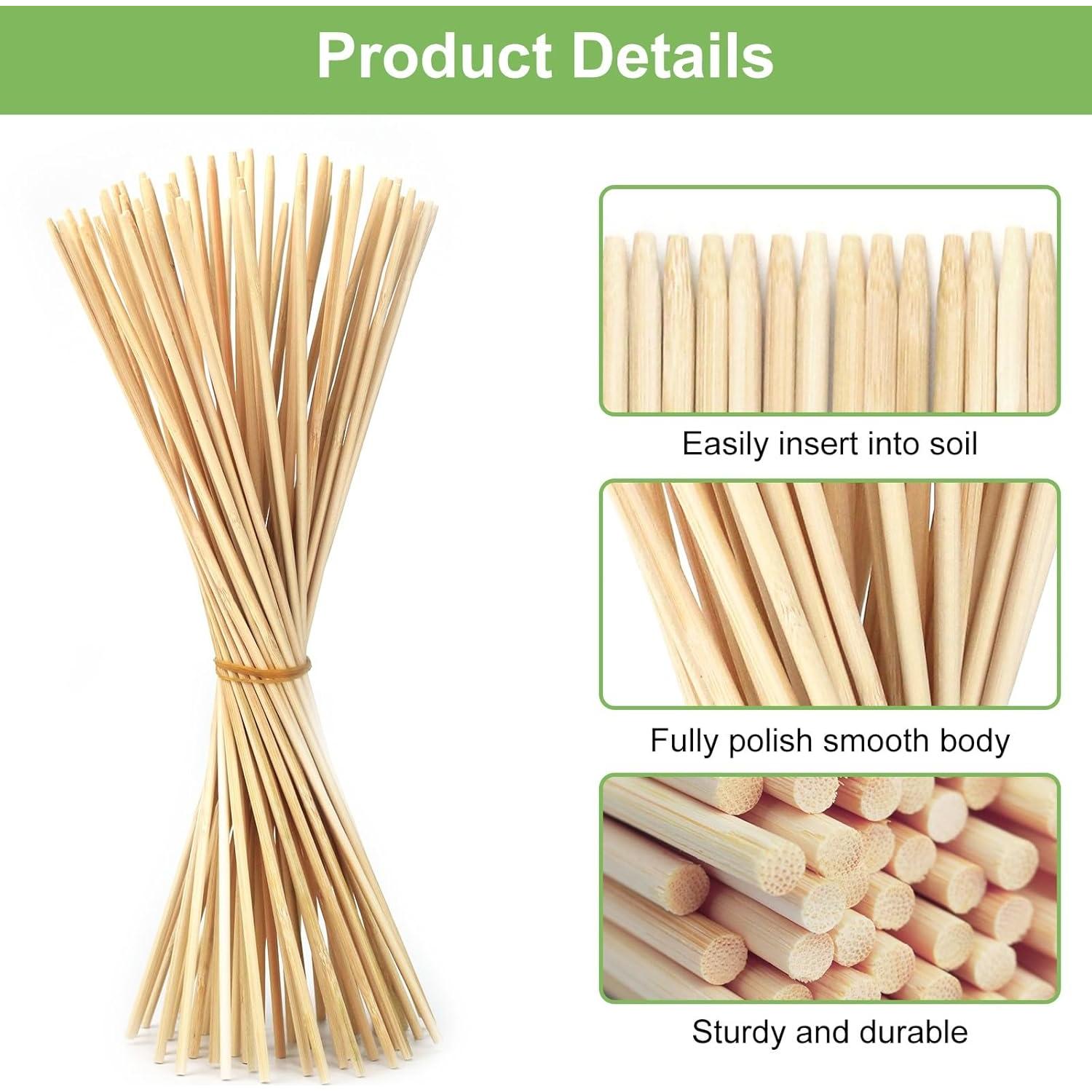 Estacas de Bambú para Jardinería 45.72 cm - 40 PCS