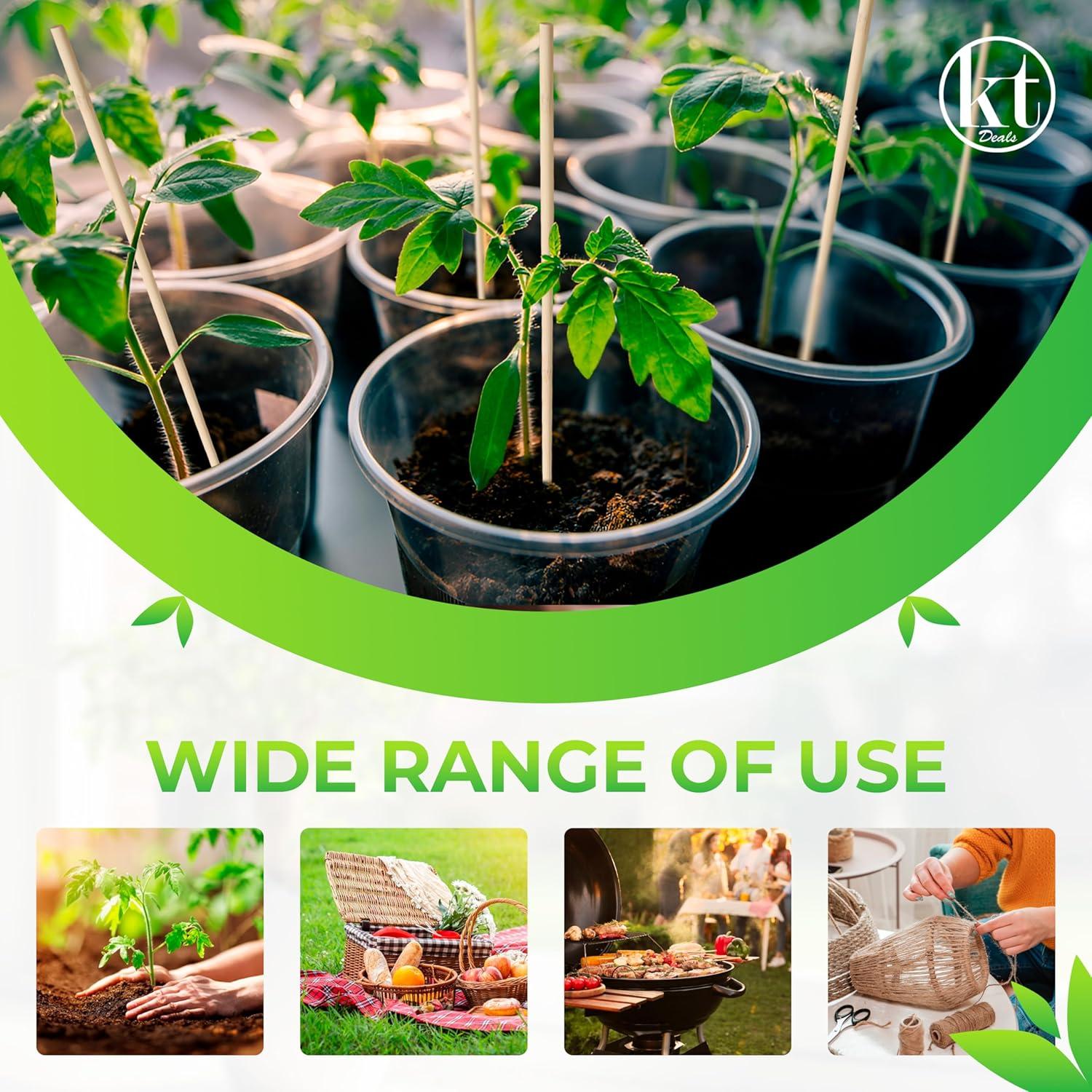 Paquete de 100 estacas de bambú 40.64 cm para plantas KT Deals