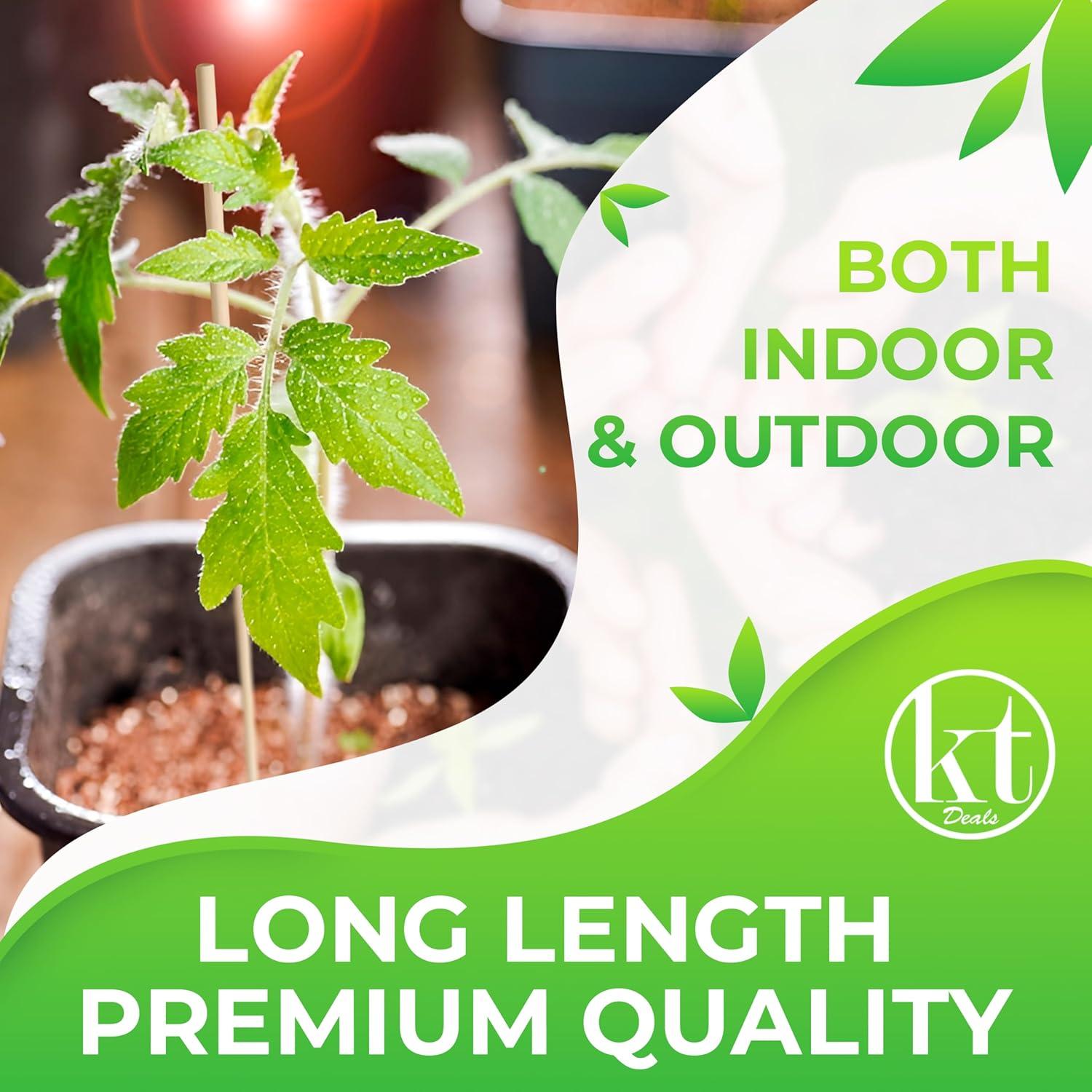 Paquete de 100 estacas de bambú 40.64 cm para plantas KT Deals