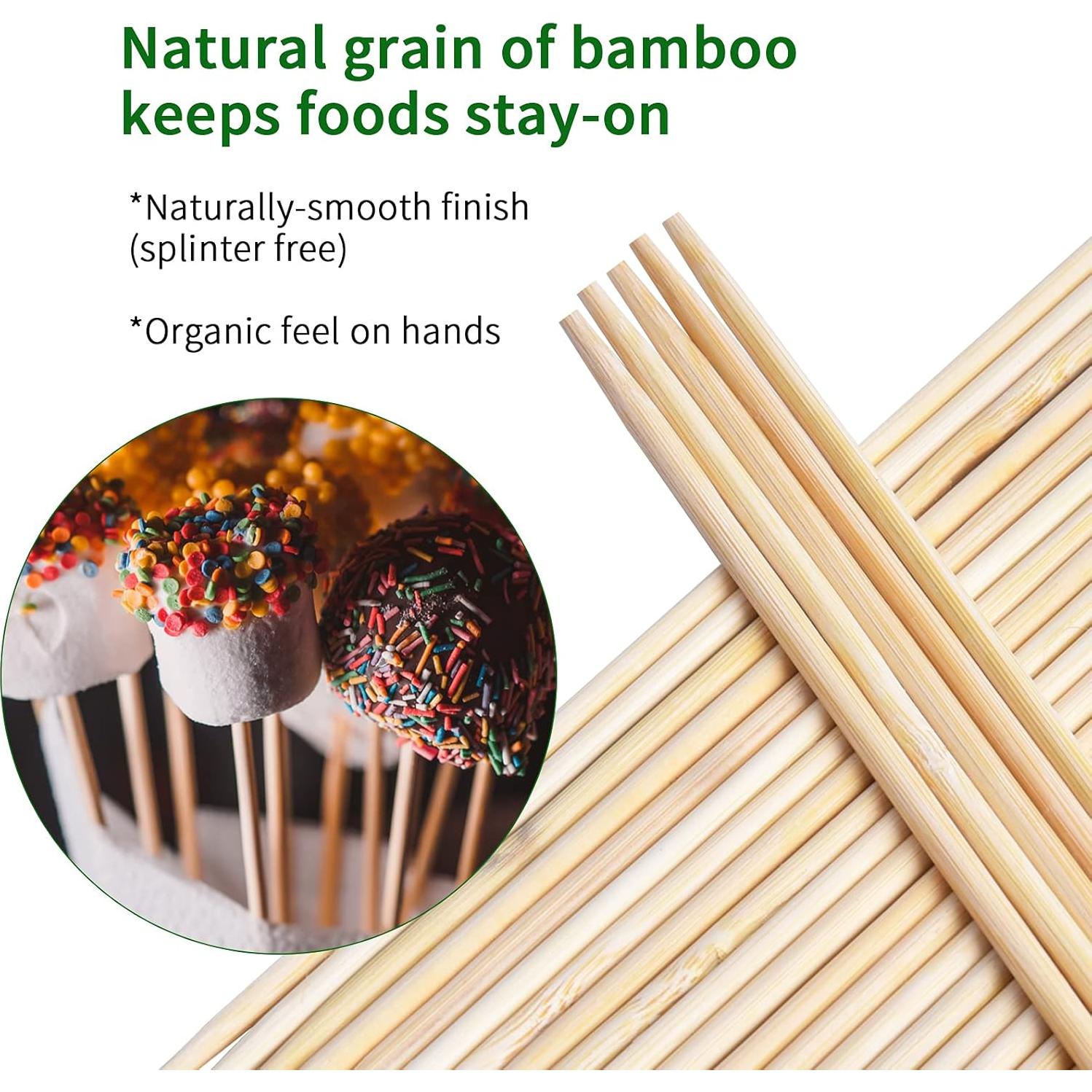 Pinchos de Bambú Natural 15 cm Judia YLL - 100 Piezas