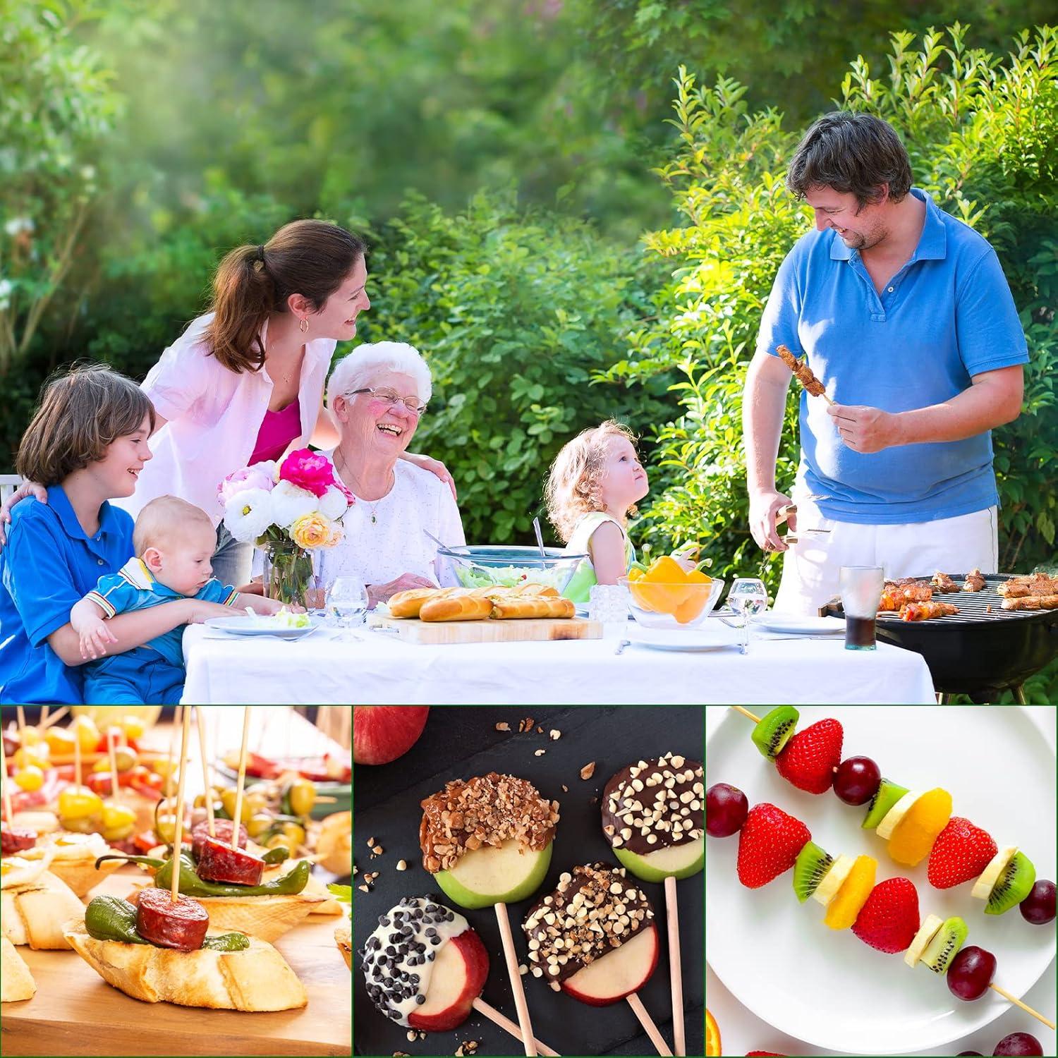 Pinchos de Bambú Natural 15 cm Judia YLL - 100 Piezas