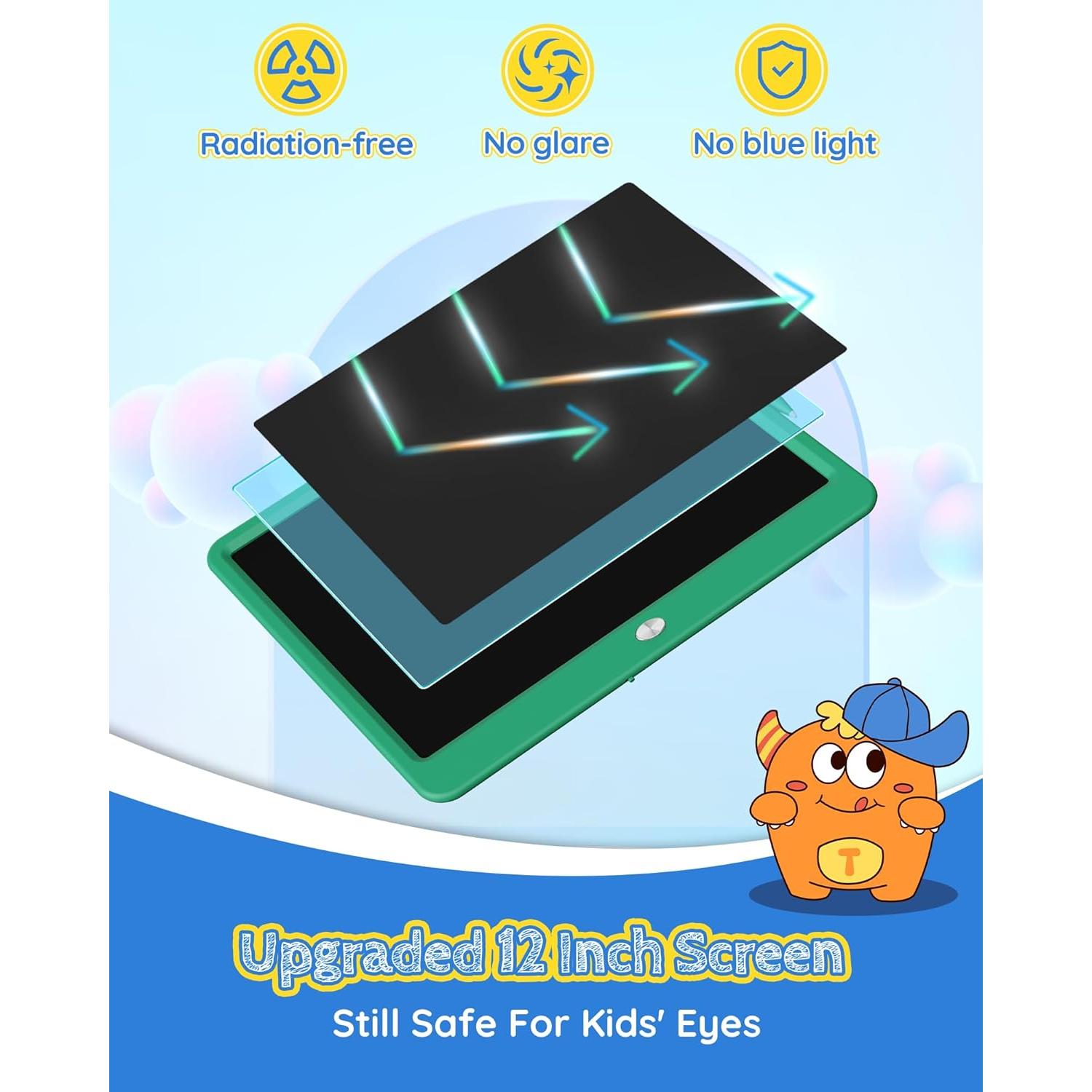 Tableta de Escritura LCD Tekfun 30.48 cm Verde Portátil