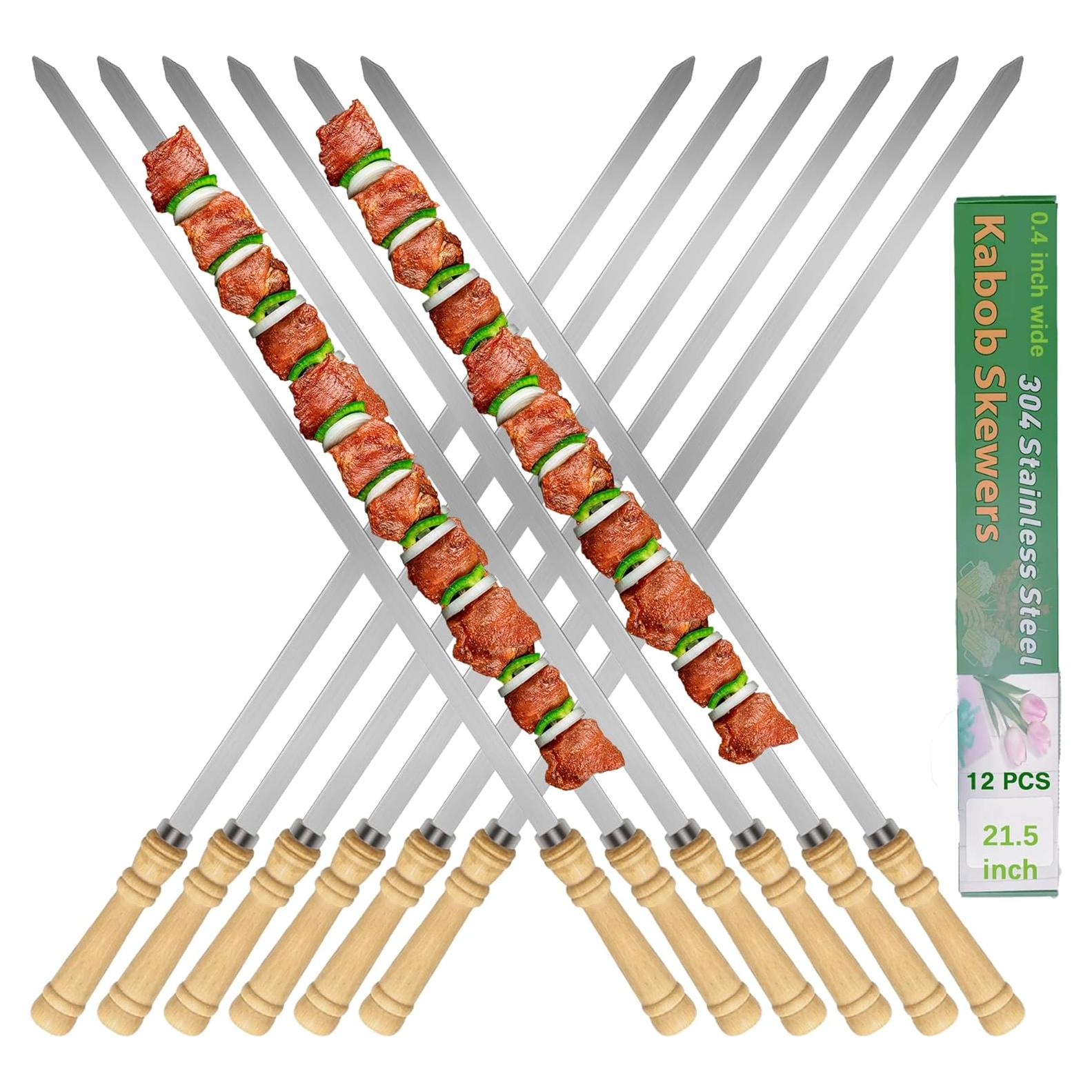 Pinchos de Barbacoa JOWHONK 54.6 cm Acero Inoxidable 12 PCS