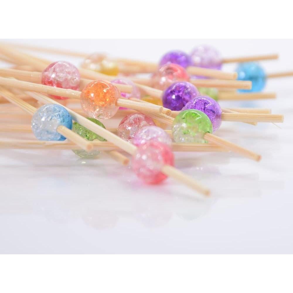 Palillos de cóctel de bambú 100PCS 11.94 cm multicolor