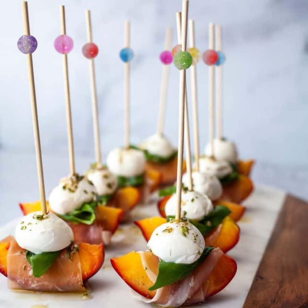 Palillos de cóctel de bambú 100PCS 11.94 cm multicolor