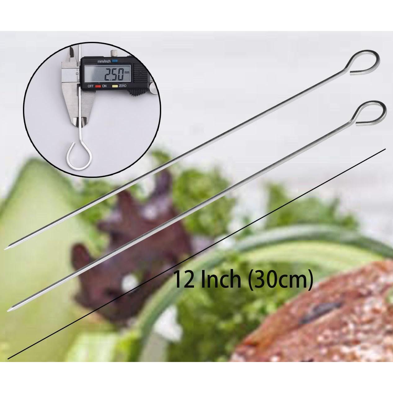 Pinchos de Barbacoa HONSHEN 30 cm Acero Inoxidable Paquete 12