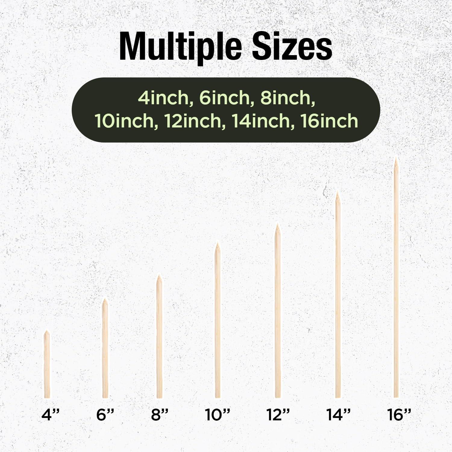 Pinchos de Bambú Natural Makerstep 15 cm - Paquete de 100