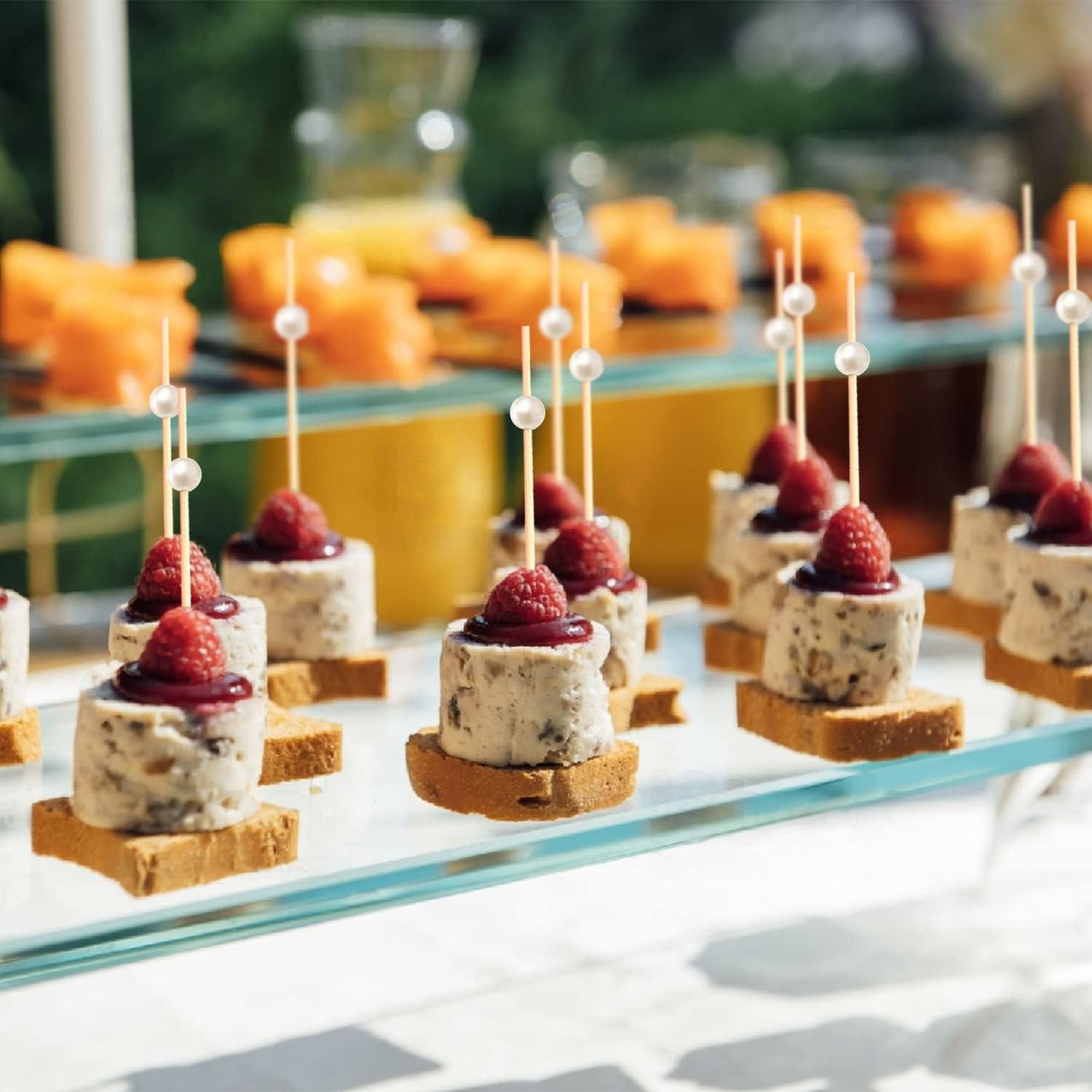 120 Palillos de Cóctel de Bambú Crafterlife 11.9 cm Blancos