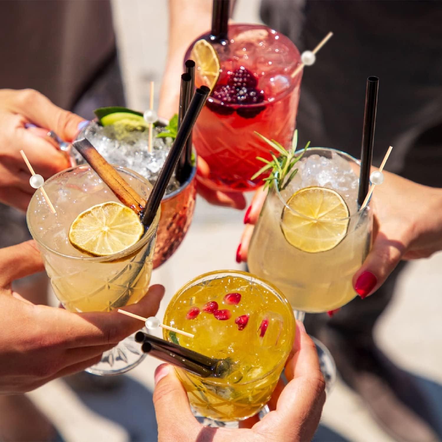 120 Palillos de Cóctel de Bambú Crafterlife 11.9 cm Blancos